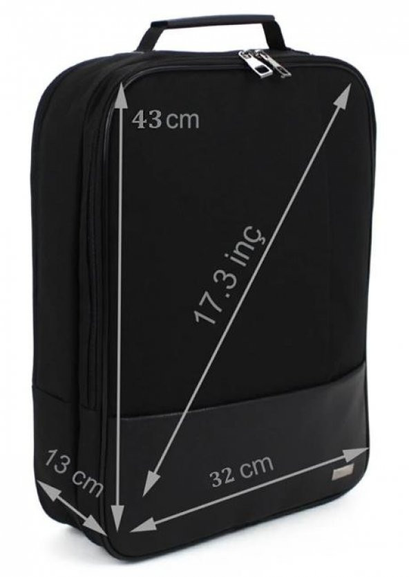 Laptop Sırt Çantası El ve Omuz Askılı  17.3" İnç USB Bölmeli 8683255012459 - 6