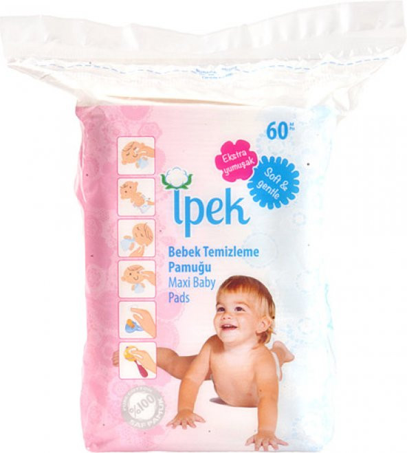 İpek Bebek Temizleme Pamuğu 60x3 180 Adet