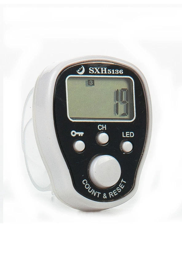 5 Hafızalı Işıklı ve Kilitli Zikirmatik - Beyaz