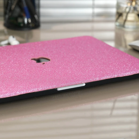 MacBook Air 13.6 Uyumlu M2 M3 M4 Simli Kaplama Premium TPU Sert Kılıf İnce Parlak Koruma - Resim 5