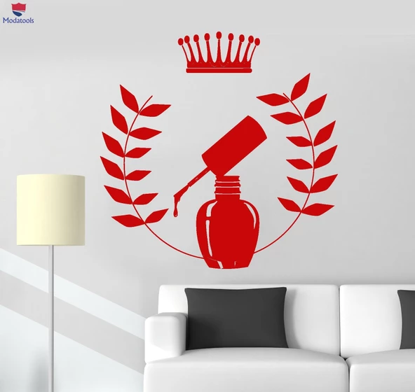 Tırnak Dekorasyon Duvar Sticker Manikür Tırnak Salonu Güzellik Kadın Kız Moda Çıkartmaları Benzersiz Hediyelik