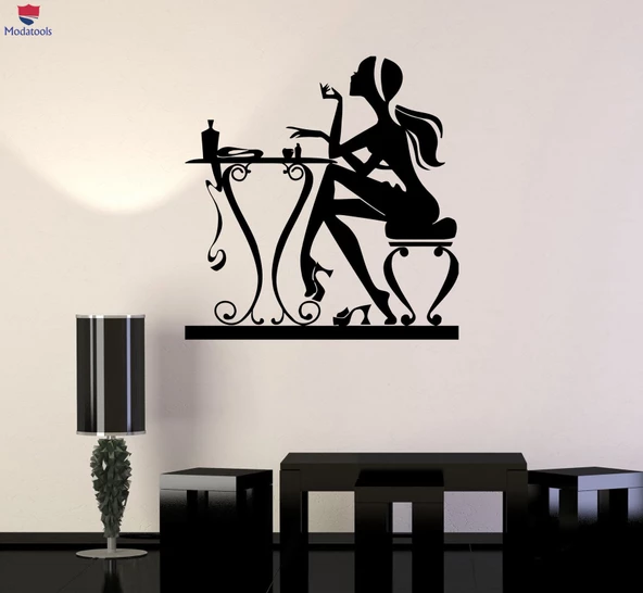 Tırnak dekorasyon Sticker güzellik salonu berber makyaj kozmetik duvar çıkartmaları benzersiz