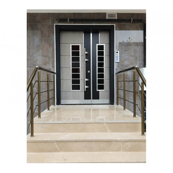 0156 Gri Meşe Dış Kapı, Apartman Kapısı, Villa Kapısı - 3