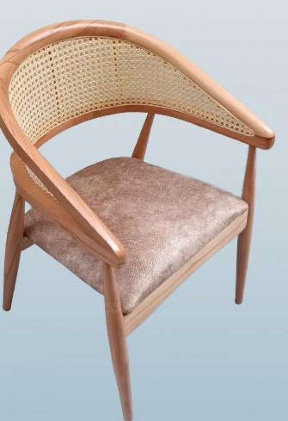 Sandalye 90158 Tam Kolçak Hasır Klasik Model Ahşp Kayın Gövde Nature Meşe El yapı - 3
