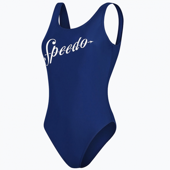 SPEEDO KADIN YÜZÜCÜ MAYOSU LOGO DEEP UBK 1PC PT AF BLUE/WHITE 8-00307614518 YZM UK BEDEN - 6