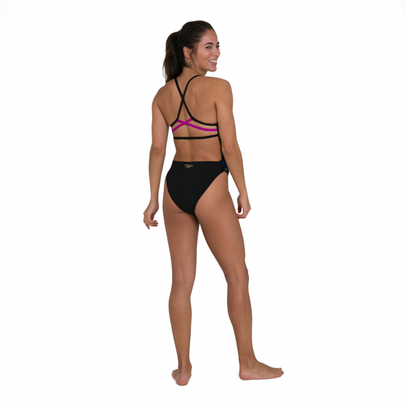 SPEEDO KADIN ANTRENMAN MAYOSU RIBK 1PCE AF BLK/YLLW 8-11717F333 YZM UK BEDEN - 5