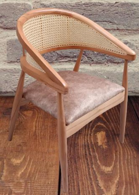 Sandalye 90159 İnci Hasır Klasik Model Ort Oturum Kayın Ayak Soho kumaş El yapım