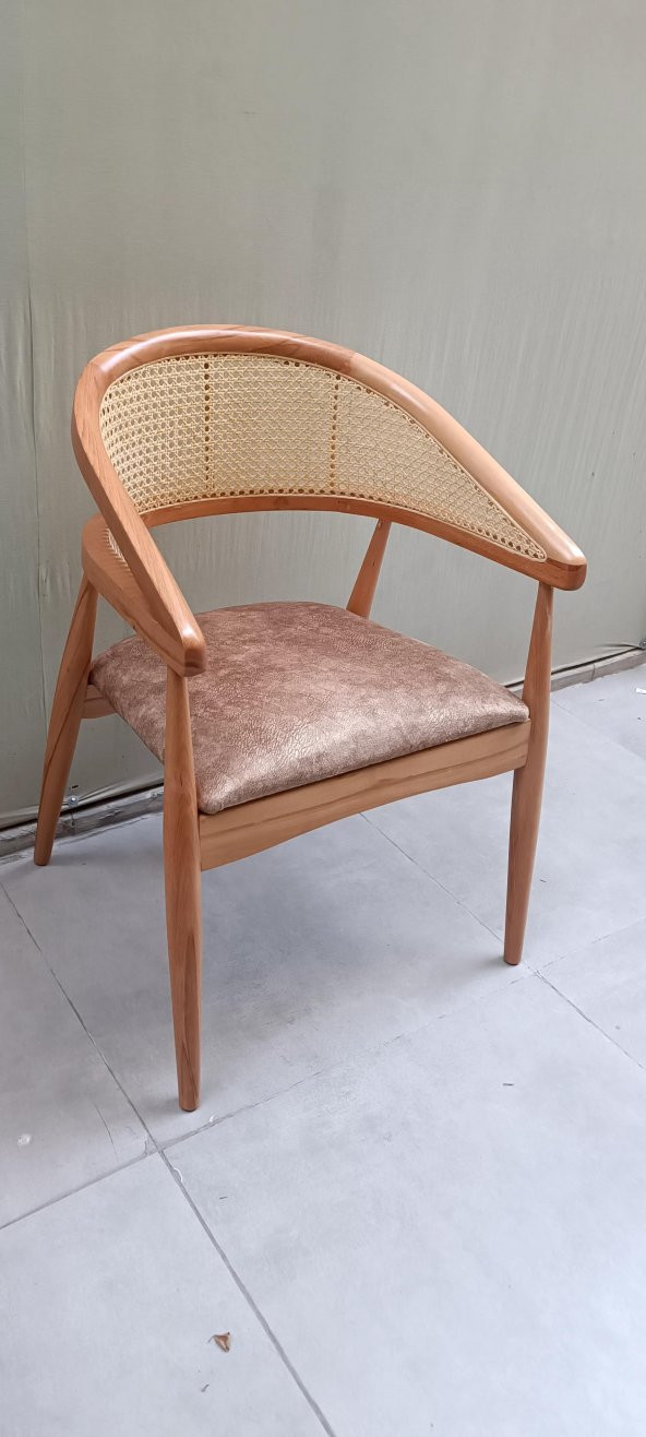 Sandalye 90159 İnci Hasır Klasik Model Ort Oturum Kayın Ayak Soho kumaş El yapım - 7