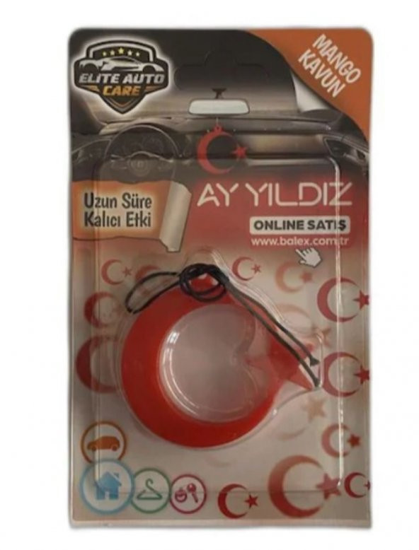 Ay Yıldız Türk Bayrağı Asma Oto Koku - Mango Kavun Kokulu - 1