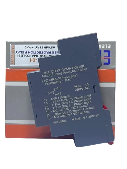 Ekon FMK 98522 01 Motor Koruma Rölesi %40 Sabit Asimetri Faz Sırası - 2