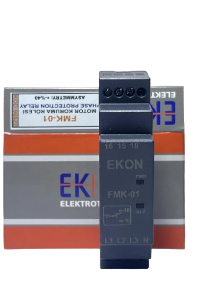 Ekon FMK 98522 01 Motor Koruma Rölesi %40 Sabit Asimetri Faz Sırası