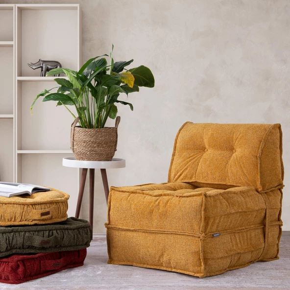 Yataklı Koltuk Mocca Buklet Tek Kişilik Hardal Tek