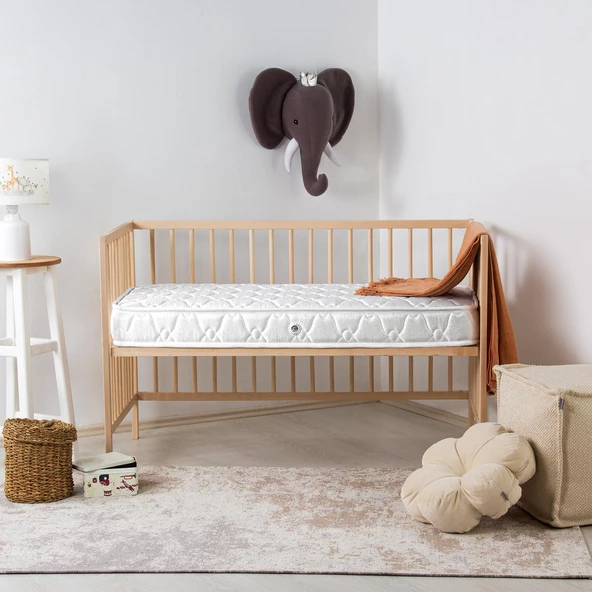 Yatak Bebek Happy Baby Beyaz 70X130