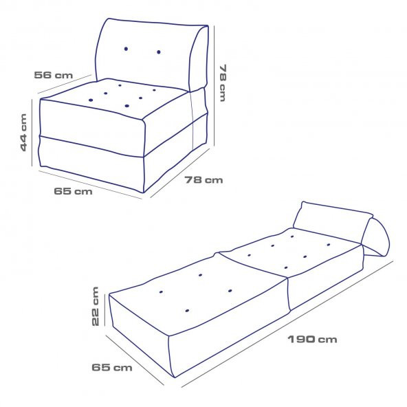 Homedius Yataklı Koltuk Mocca  Petrol Yeşili Çift - 5