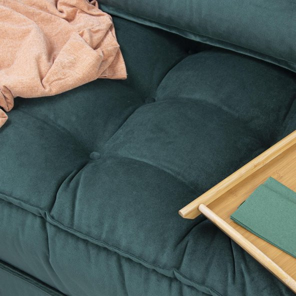 Homedius Yataklı Koltuk Mocca Petrol Yeşili Çift - 9