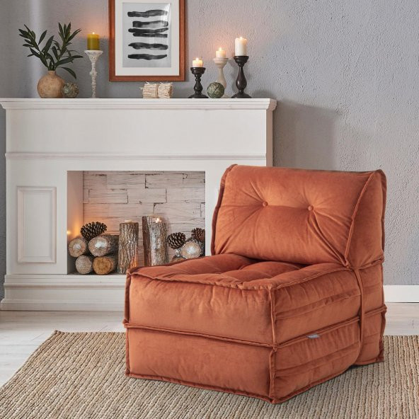 Homedius Yataklı Koltuk Mocca  Kiremit Tek - 5