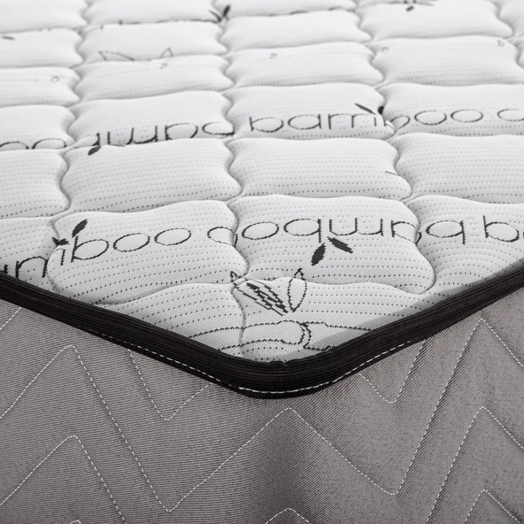 Günaydın Full Ortopedik Bonel Yaylı Bambu Star Yatak Beyaz 90x190 - 3