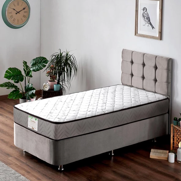 Günaydın Full Ortopedik Bonel Yaylı Bambu Star Yatak Beyaz 90x190