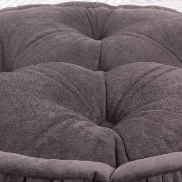 Minder Asia Yuvarlak Kapitoneli Antrasit 60x60 - 7