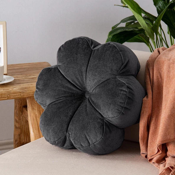 Kırlent Papatya Antrasit 40x40 - 2