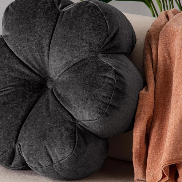 Kırlent Papatya Antrasit 40x40 - 4