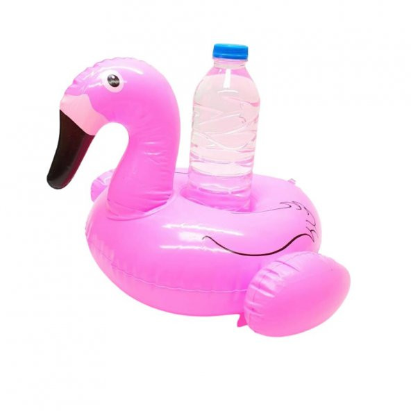 Flamingo Bardak Tutucu - Şişme Bardaklık - 1909045-Pembe
