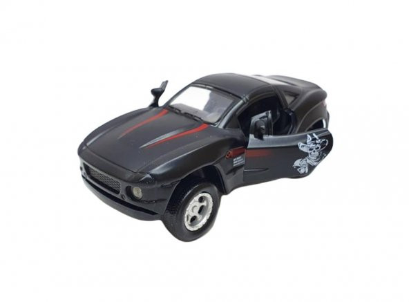 Mustang Çek Bırak Spor Araba - Işıklı Sesli Model - FY6148-12D-Siyah