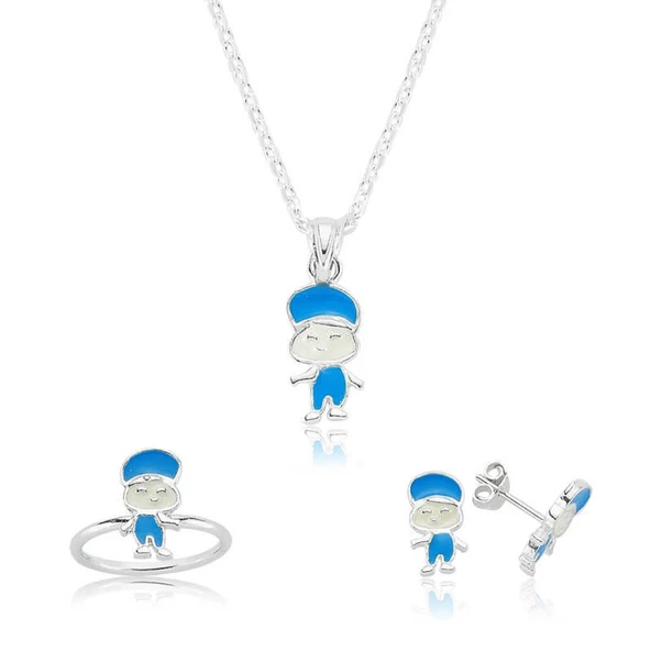 Lucky Life 925 Ayar Gumuss Pepee Çocuk Set