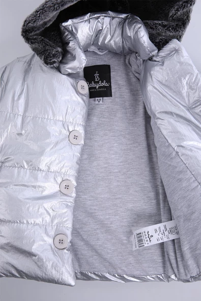 Babyhola Kapüşonlu Su ve Rüzgar Geçirmeyen Kız Erkek Çocuk Şişme Mont 13441 - 3