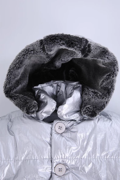 Babyhola Kapüşonlu Su ve Rüzgar Geçirmeyen Kız Erkek Çocuk Şişme Mont 13441 - 5