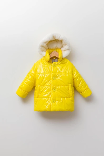 Babyhola Kapüşonlu Su ve Rüzgar Geçirmeyen Kız Erkek Çocuk Şişme Mont 13441 - 12