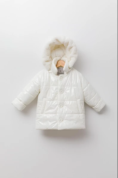 Babyhola Kapüşonlu Su ve Rüzgar Geçirmeyen Kız Erkek Çocuk Şişme Mont 13441 - 9