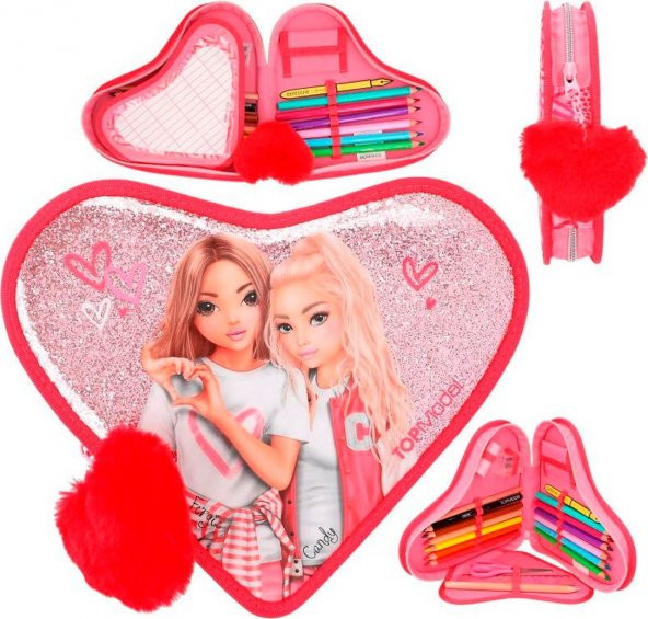 Top Model Kalp Şekli One Love Kalem Kutusu 412260