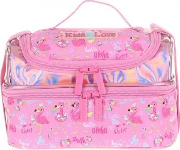 Kaukko Kids&love Ayna - Taş Flamin Beslenme Çantası L7095