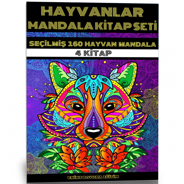 Hayvanlar Mandala Kitap Seti (4 Kitap)