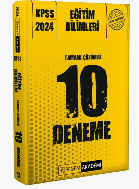 Pegem 2024 KPSS Eğitim Bilimleri Tamamı Çözümlü 10 Deneme