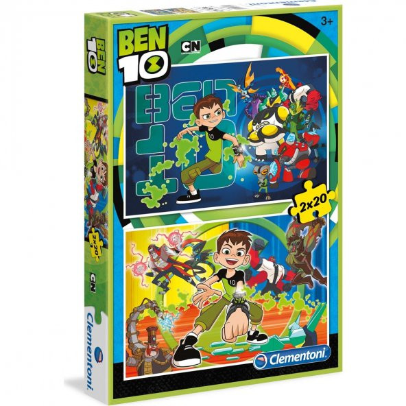 Clementoni 2 Adet 20 Parçalı Ben 10 Yapboz Puzzle Clementoni 3 Yaş ve Üzeri Çocuk Yapbozları