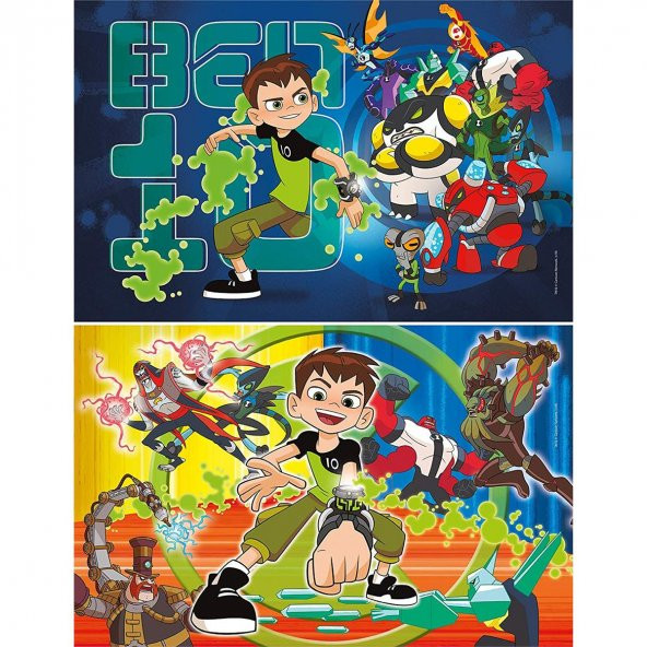 Clementoni 2 Adet 20 Parçalı Ben 10 Yapboz Puzzle Clementoni 3 Yaş ve Üzeri Çocuk Yapbozları - 2