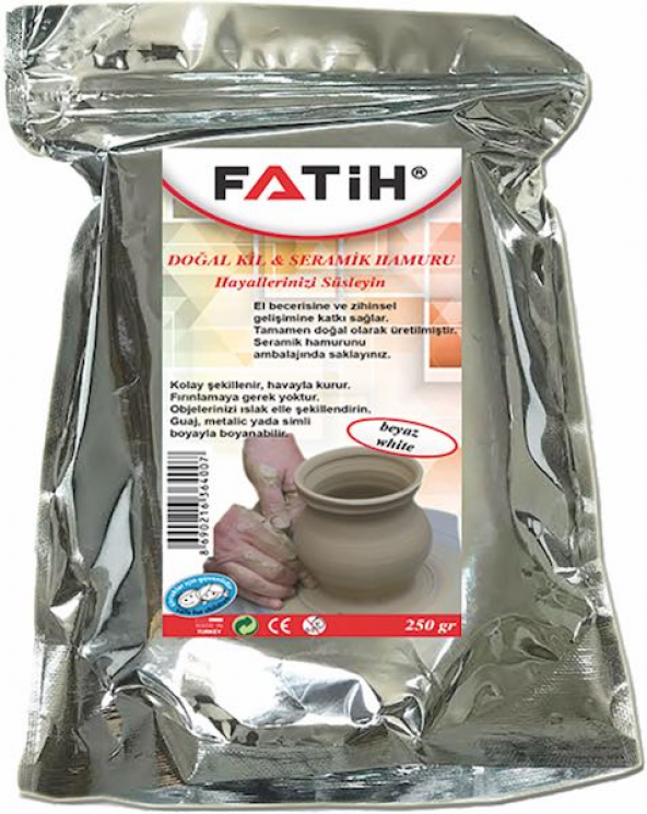 FATİH SERAMİK HAMURU 250 GR BEYAZ 36400 1 Adet