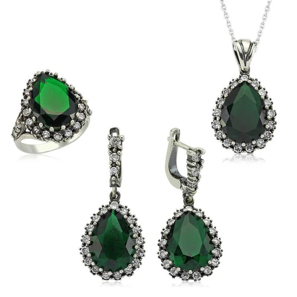 Lucky Life 925 Ayar Gumuss Hürrem Sultan Bayan Set