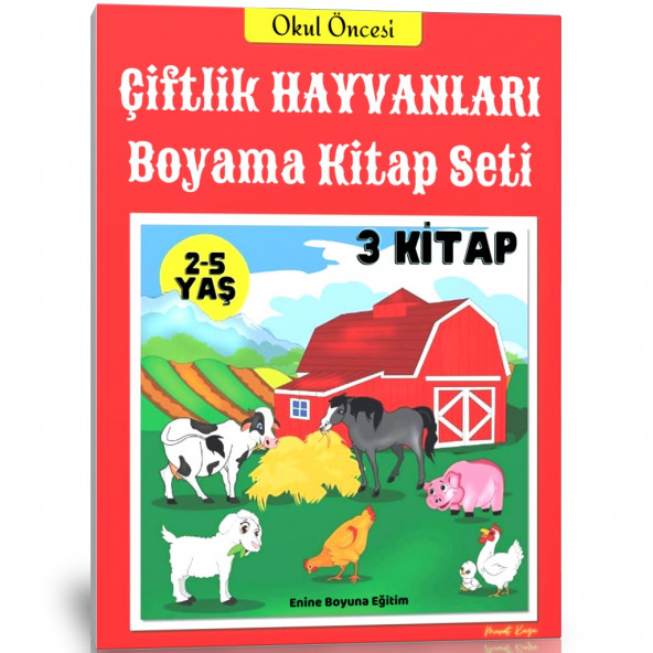 Çiftlik Hayvanları Boyama Kitap Seti (2-5 Yaş)