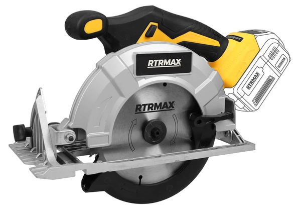 RTRMAX  RTX2038B AKÜLÜ DAİRE TESTERE KÖMÜRSÜZ 165MM AKÜSÜZ X-LION