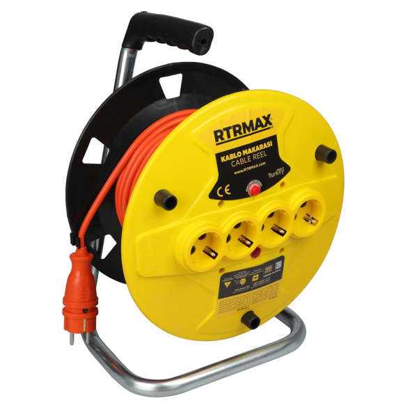 Rtrmax Rem31550 Makaralı Uzatma Kablosu Açık Tip 50Mt 3X1,5 Mm