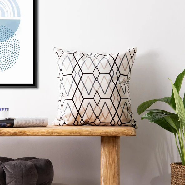 Homedius Dekoratif Kadife Klasik Kırlent 45x45cm  Yeşil 45x45 - 5