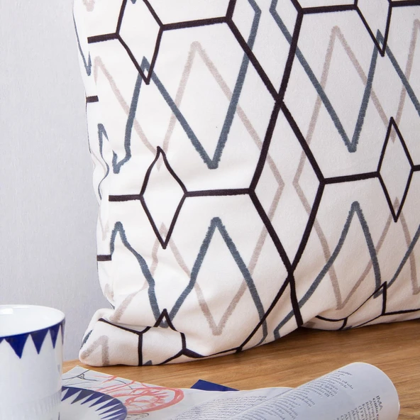 Homedius Dekoratif Kadife Klasik Kırlent 45x45cm Yeşil 45x45 - 6