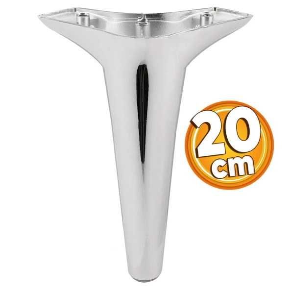 Aspen Lüks Mobilya Kanepe Koltuk Tv Ünitesi Konsol Ayağı Ayakları 20 Cm Krom Ayakları (4 ADET) - 2