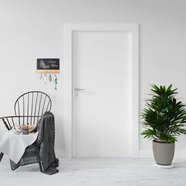 Veraart Işıklı Kişiselleştirilebilir Dekoratif Çiçek Temalı Ahşap Organizer Anahtar Askılığı - 4