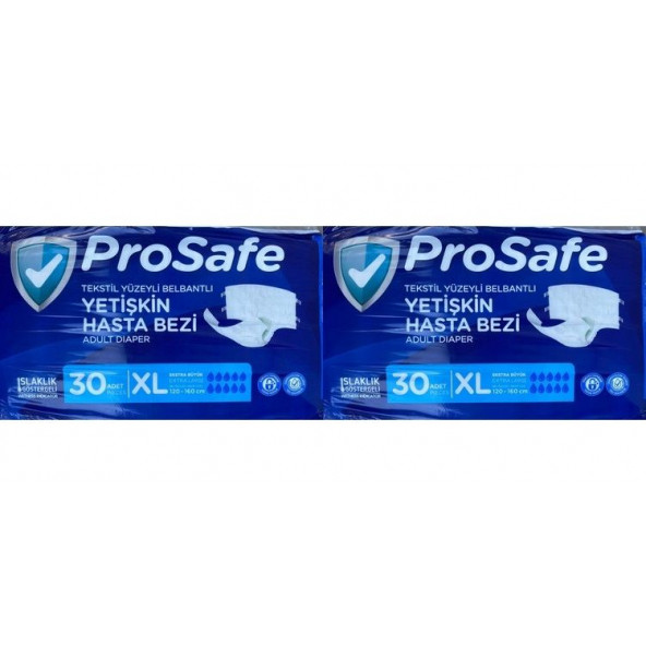 Prosafe yetişkin hasta bezi  Ekstra Büyük 30lu 2 Paket
