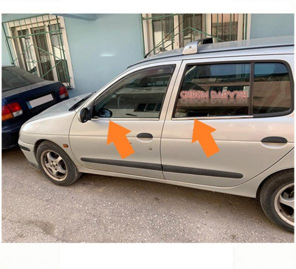 Cam Çıtası Krom Aksesuar 4 Parça (Megane 1 HB 5D SD 1996 > < 2004 Model İçin Uyumlu)