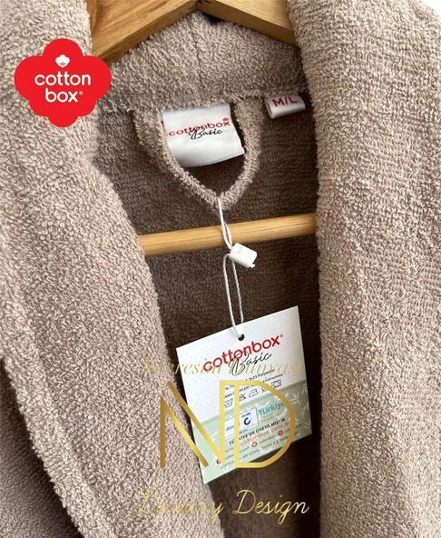 Cotton Box Tek Bornoz Bej - 2
